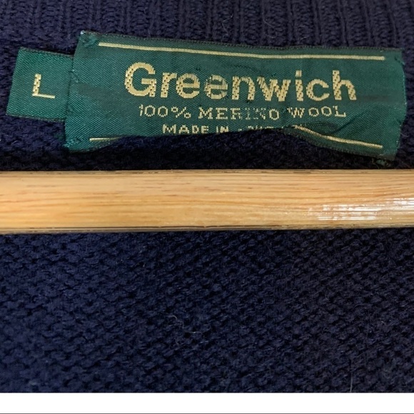 Vintage Greenwich Argyle Golf Sweater Size Large - Picture 3 of 3